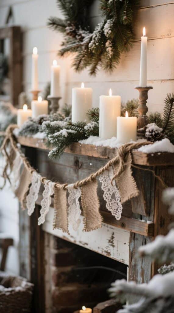Burlap and Lace Garland