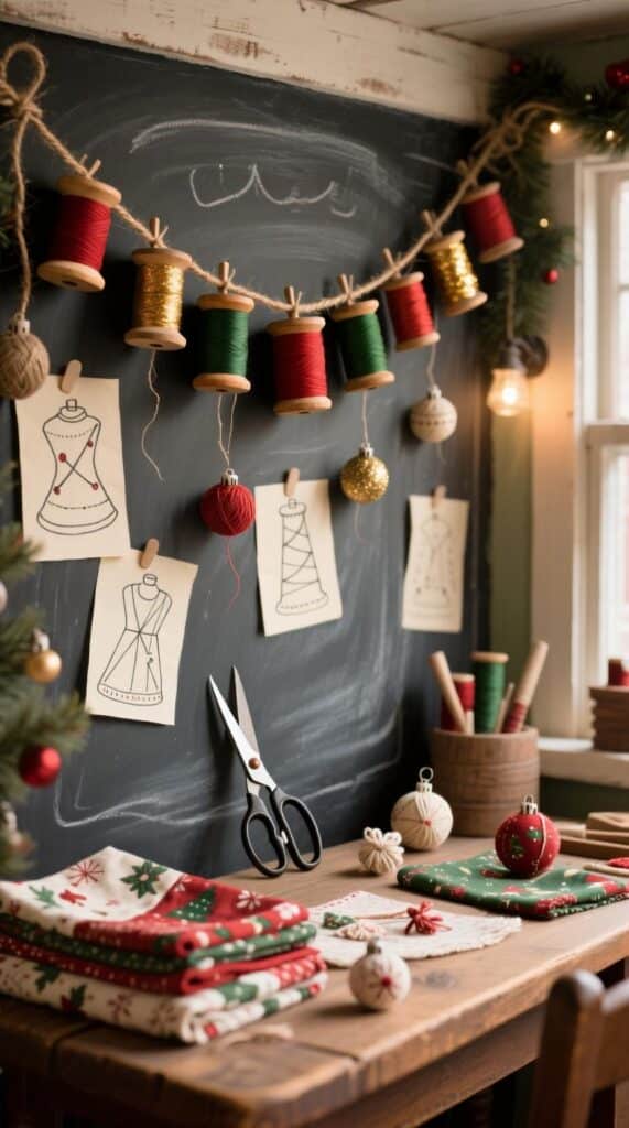 Glitter Pinecone Garland