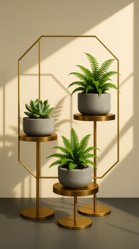  Geometric Metal Stand