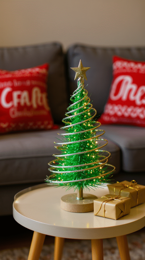 Make a Mini Tinsel Tree