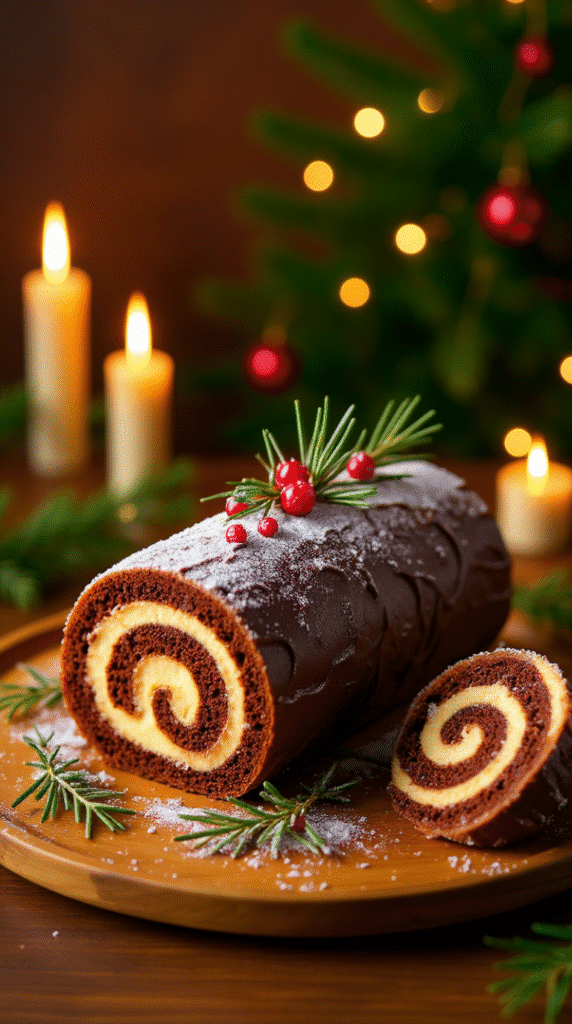Yule Log Cake
