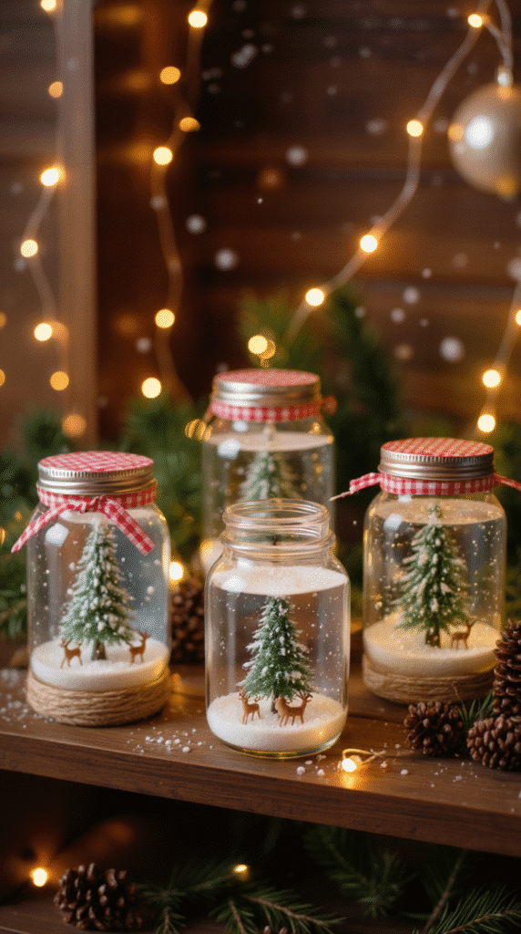 Mason Jar Snow Globes