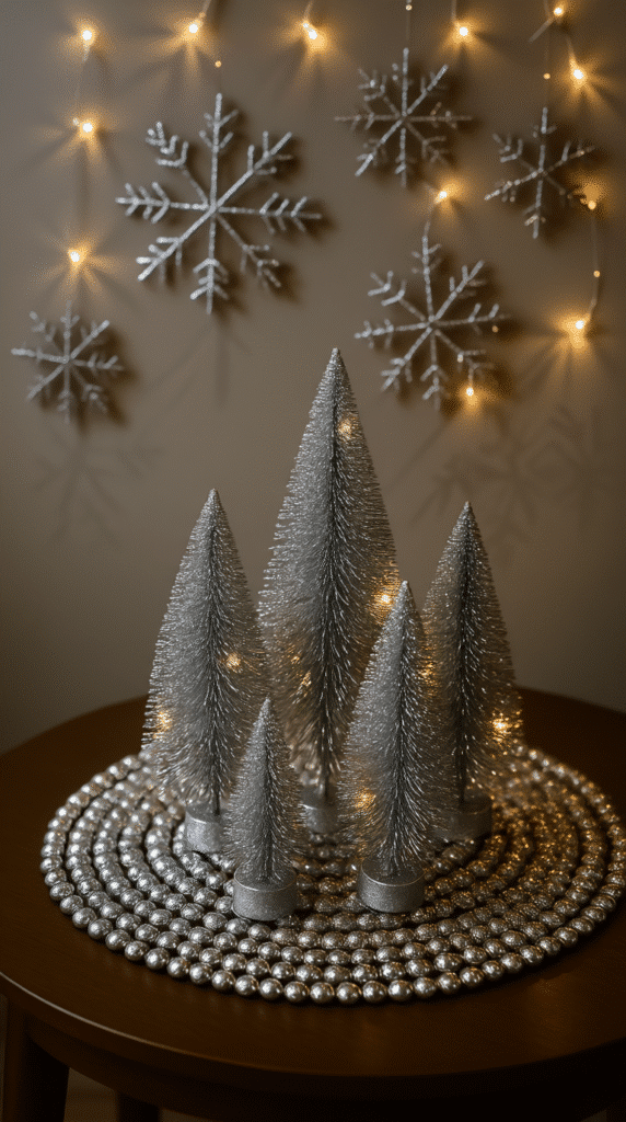 Silver Glitter Wine Glasses