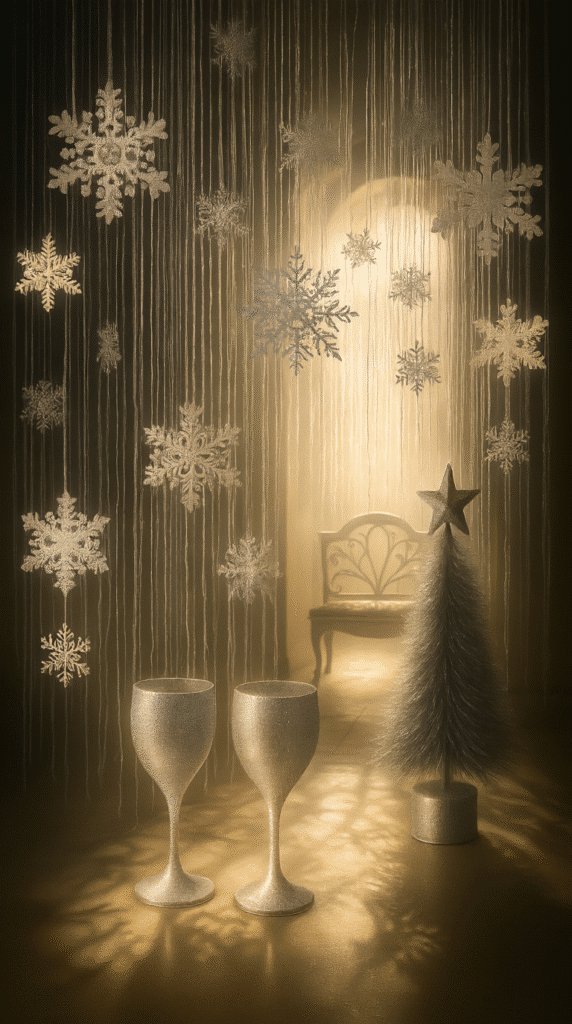 Silver Feather Ornaments