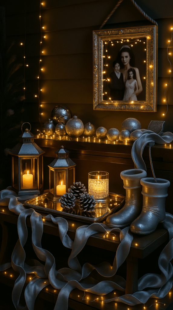 Silver Velvet Tree Ribbon