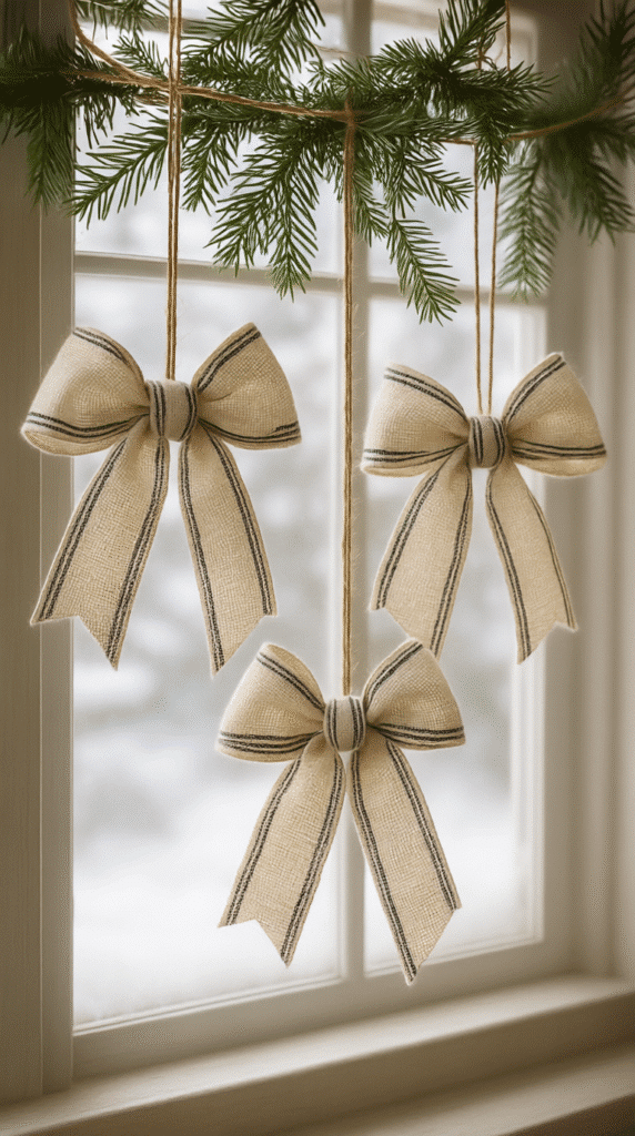 Grain Sack Ribbon Bows