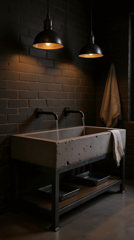 Double Faucet Industrial Trough