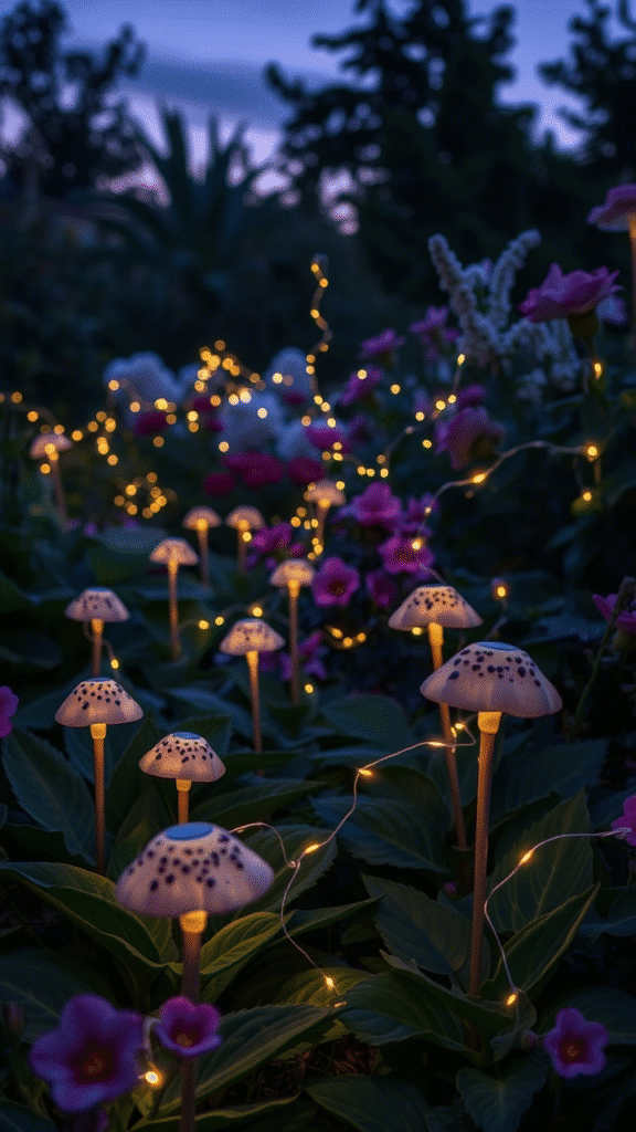 Hanging Flower Pots with Lights