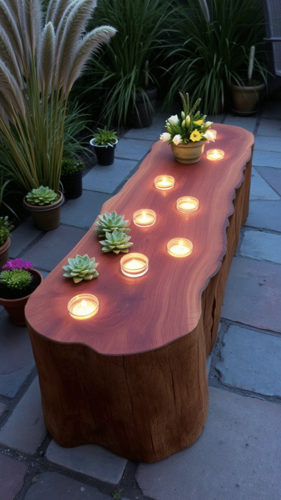 Log Candle Holders