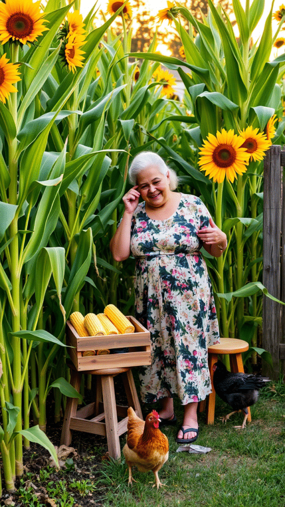 Sunflower and Beans
