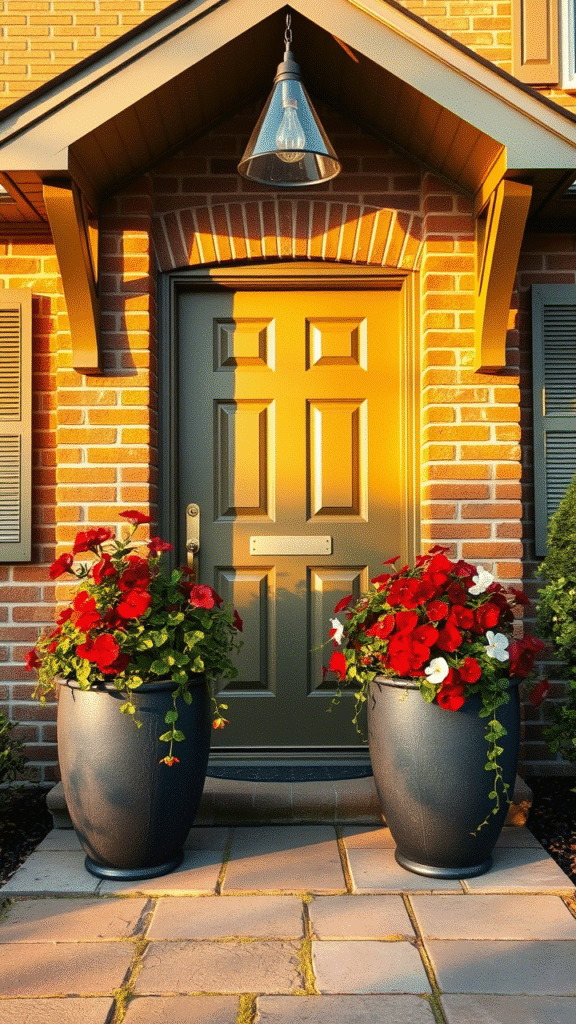 Frame Your Front Door with Planters